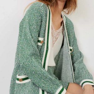 Maje Fancy lurex knit cardigan Size:2, US Small